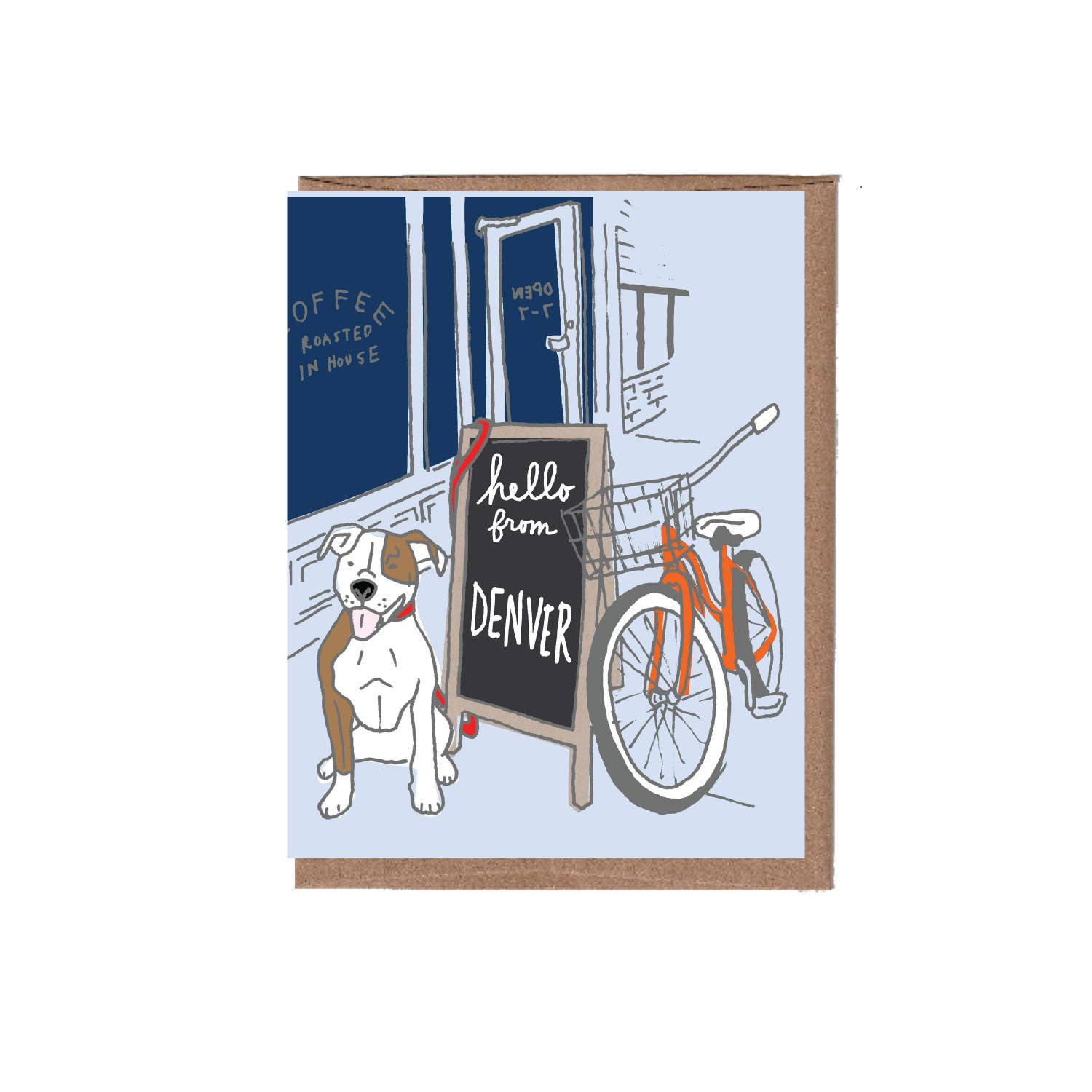 City/State Coffee Shop Greeting Card