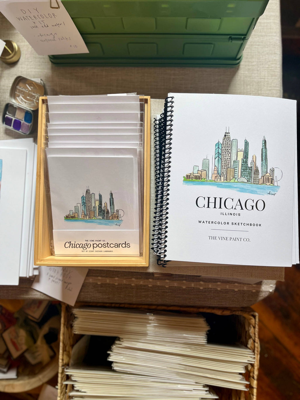 Chicago Watercolor Postcard pack