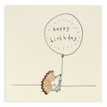 Birthday Hedgehog Card – Handfinished Real Pencil Shavings