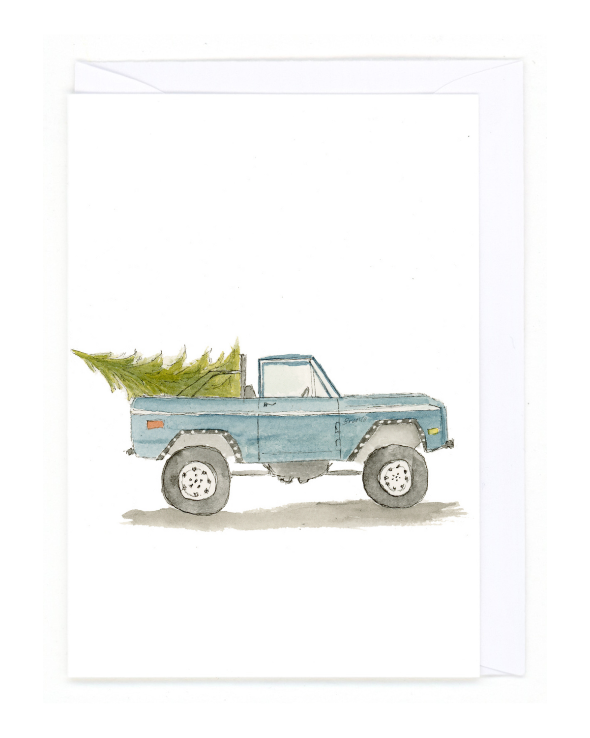 "Christmas Bronco" Greeting Card | Holiday Card