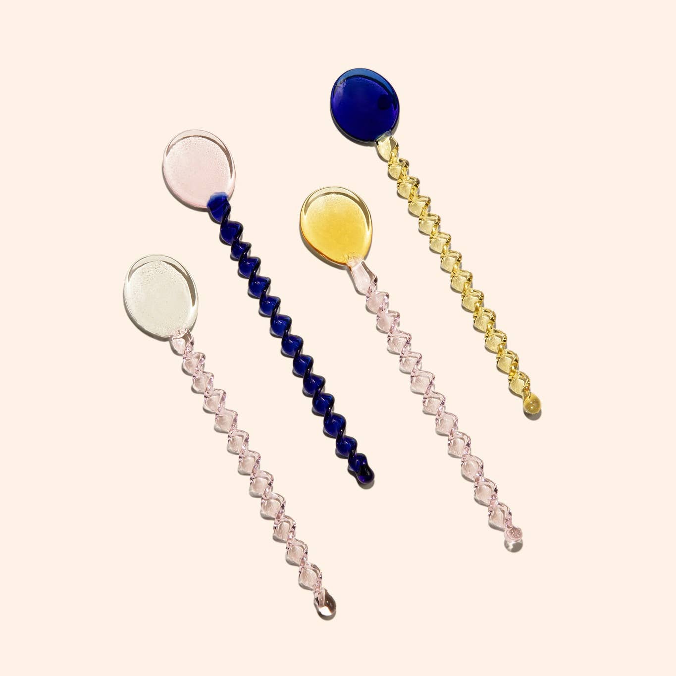 Glass stirring spoon 