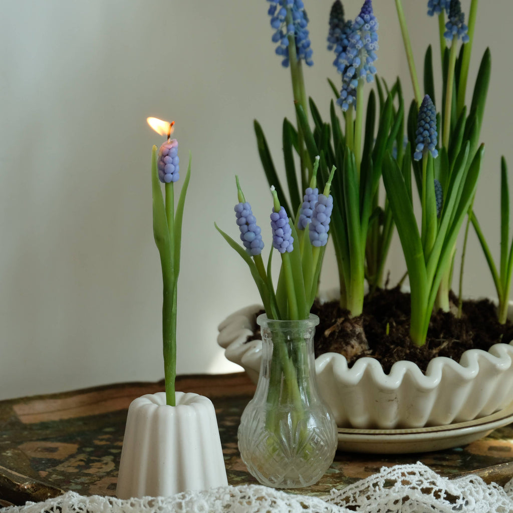 Muscari Flower Birthday Candles – Set of 5