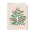 Festive Evergreen holiday greeting card