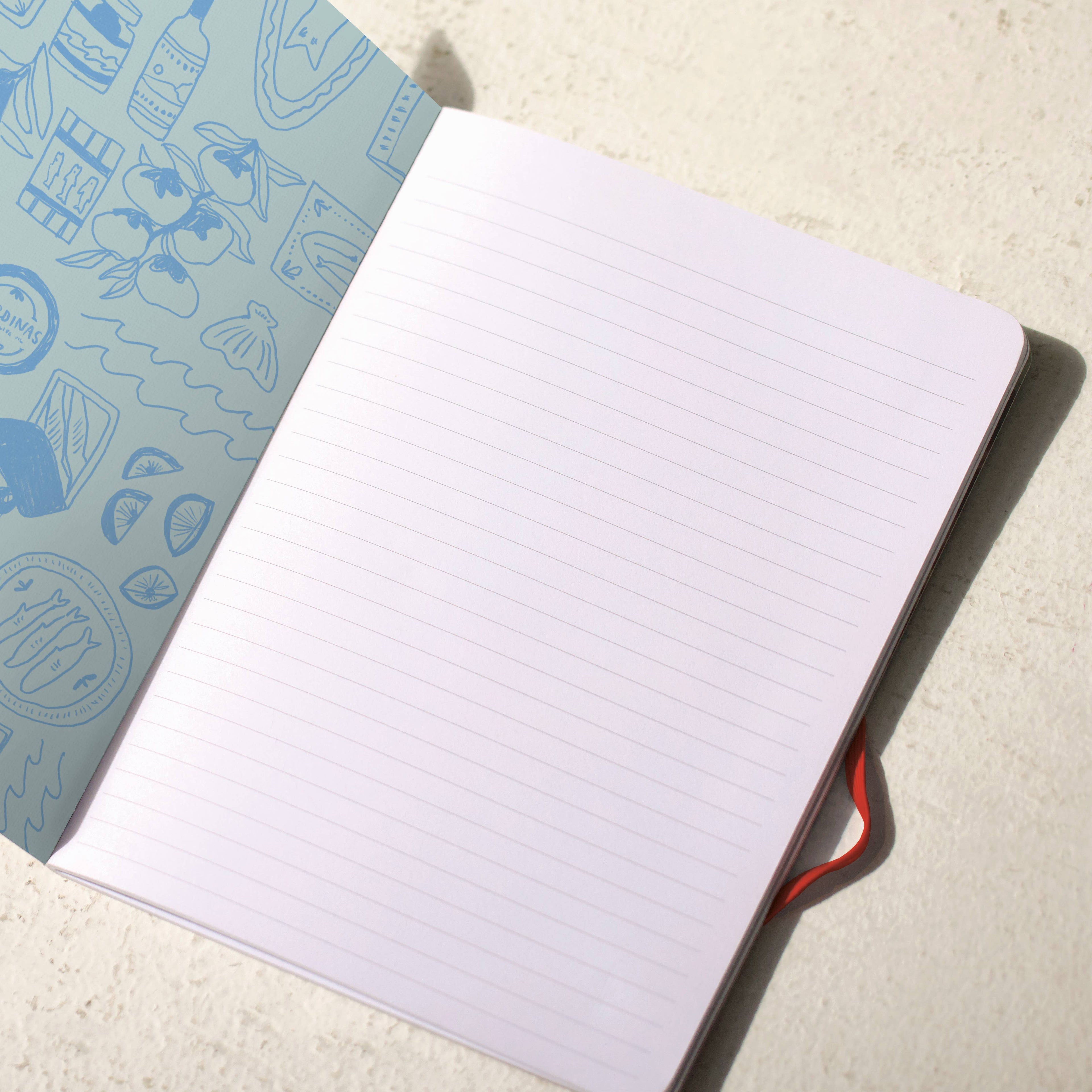 Blue Sardine Tins Sewn Trio Notebook Set