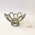 Scallop Coil Pedestal Fruit Bowl - Spring Green