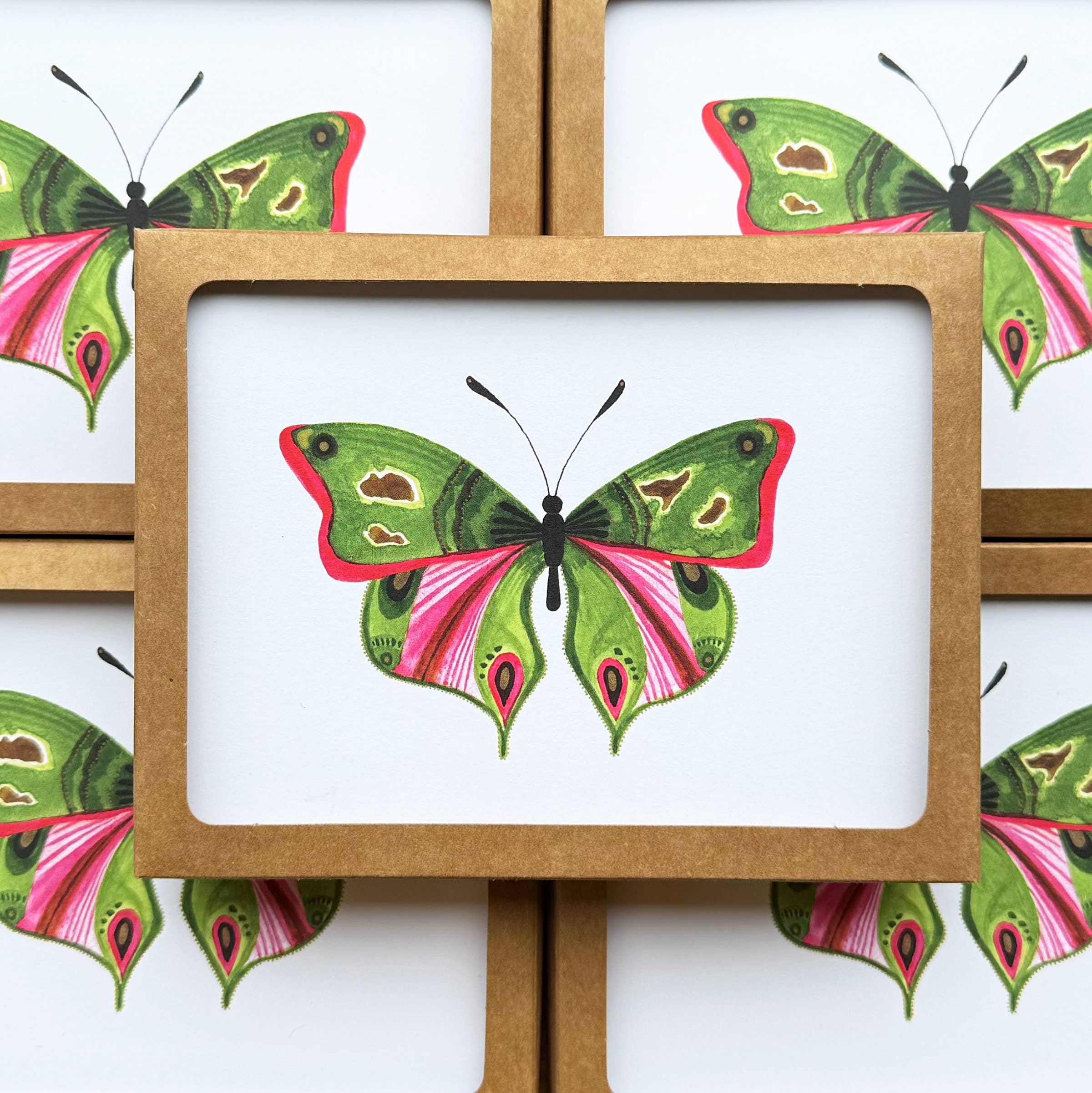 Bugs & Butterflies: Series 2, Boxed Set of 8 Note Cards, 2 each of 4 designs
