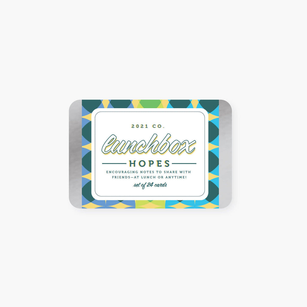 Lunchbox Hopes set of 24 notecards in metal tin