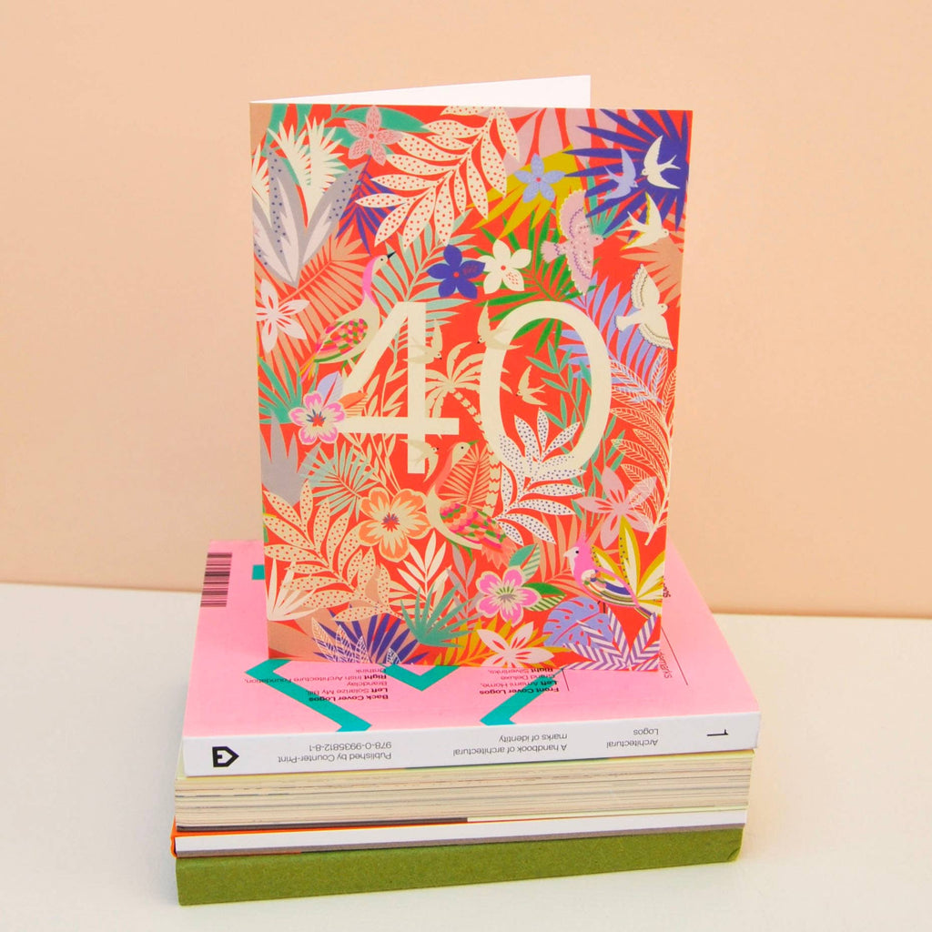 40th Birthday Number Greetings Card