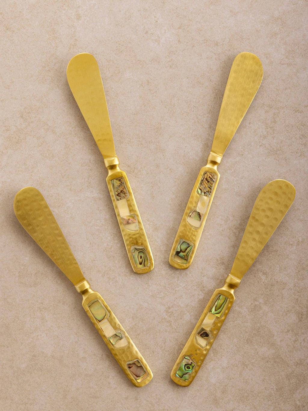 Sisley Pearl Inlay Butter Knives – Set of 4