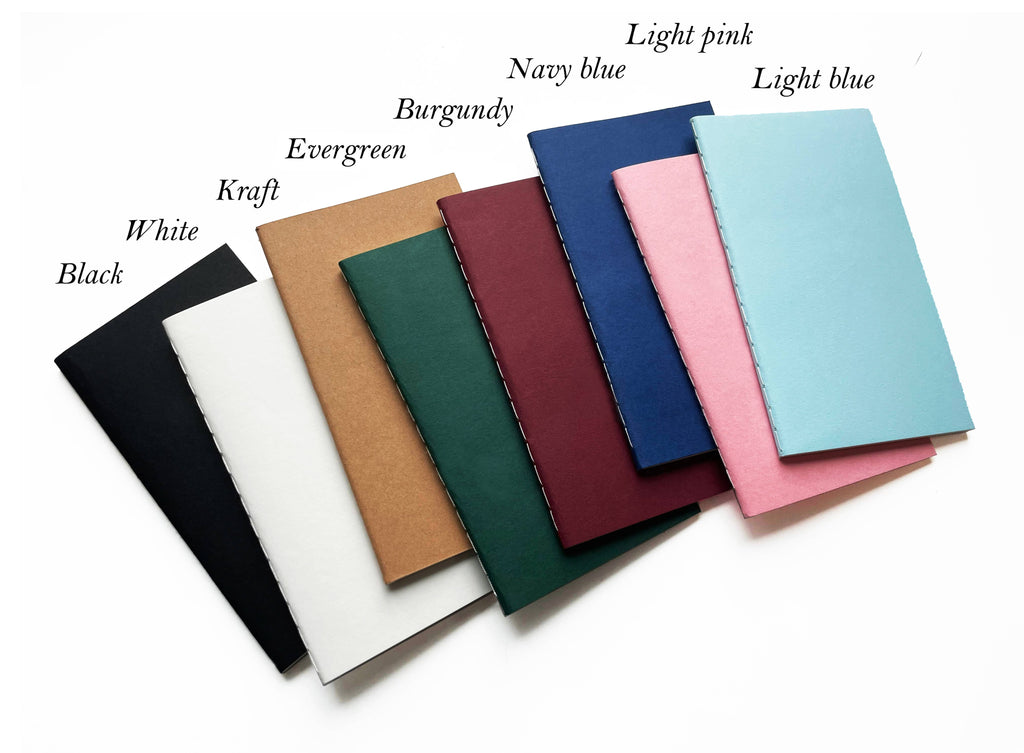 Blank Mini Saddle Stitch Notebooks | Stitched Booklets: Burgundy