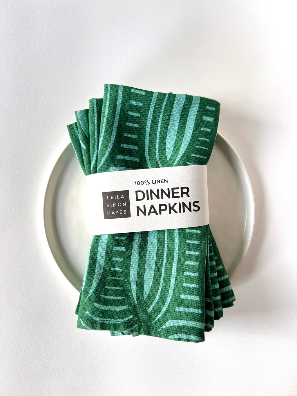 Summer Weave linen napkin, green, SET OF 4