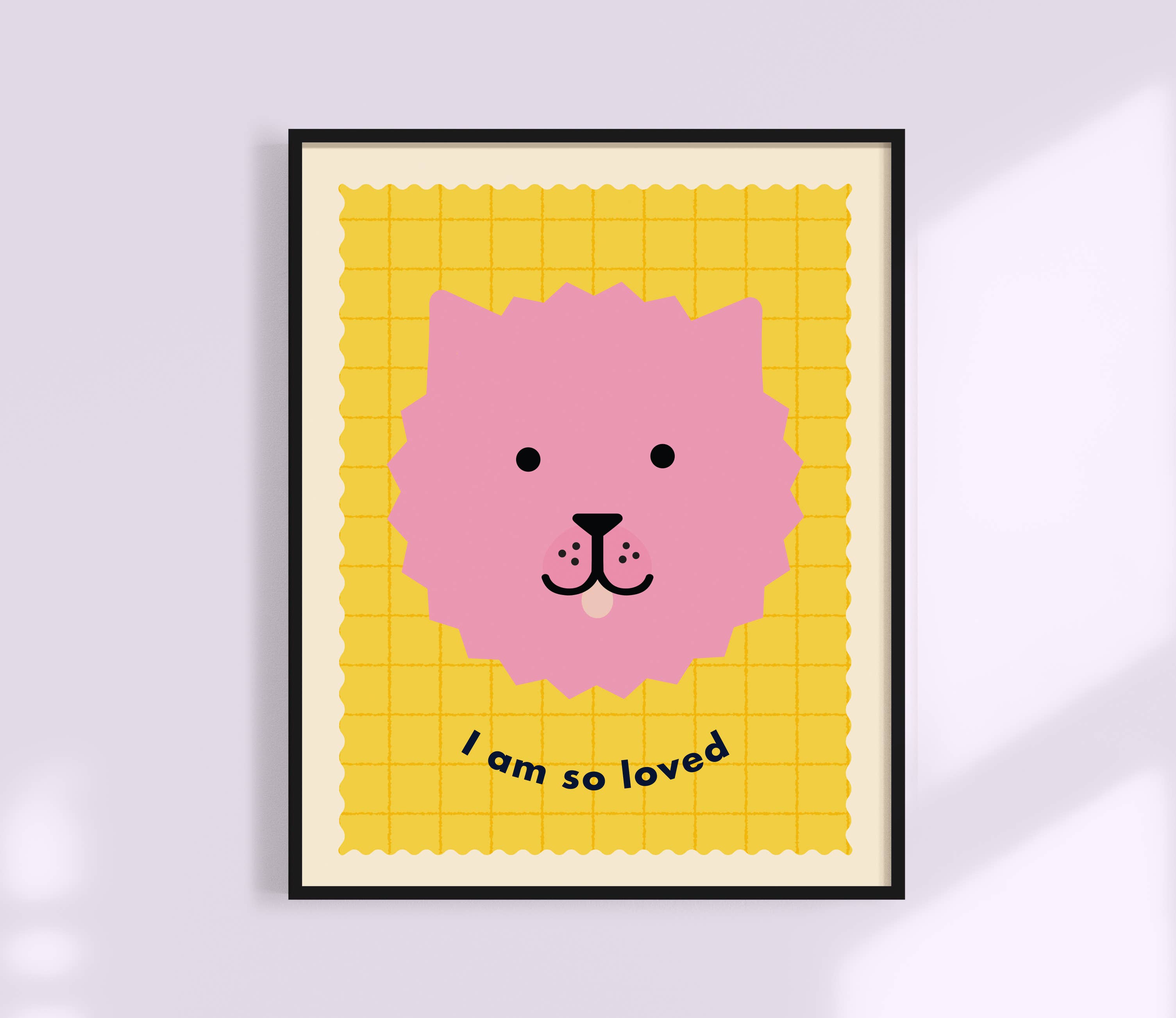 I Am So Loved Print - Cute Dog Affirmation Kids Print