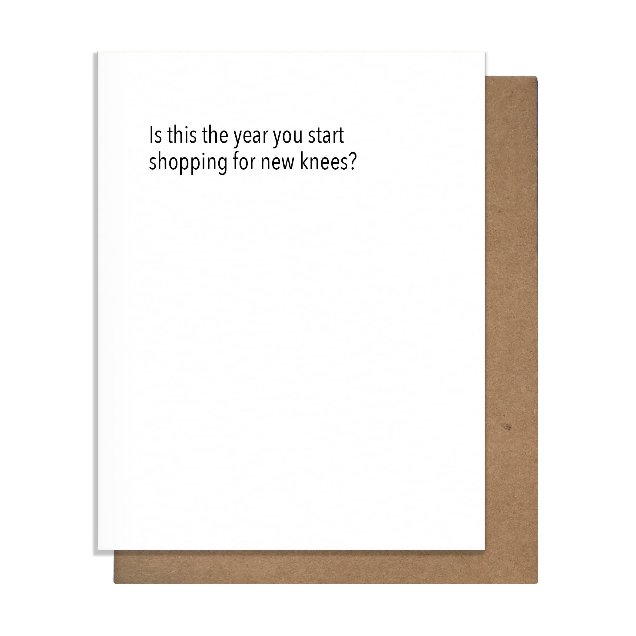 New Knees - Funny Birthday Card