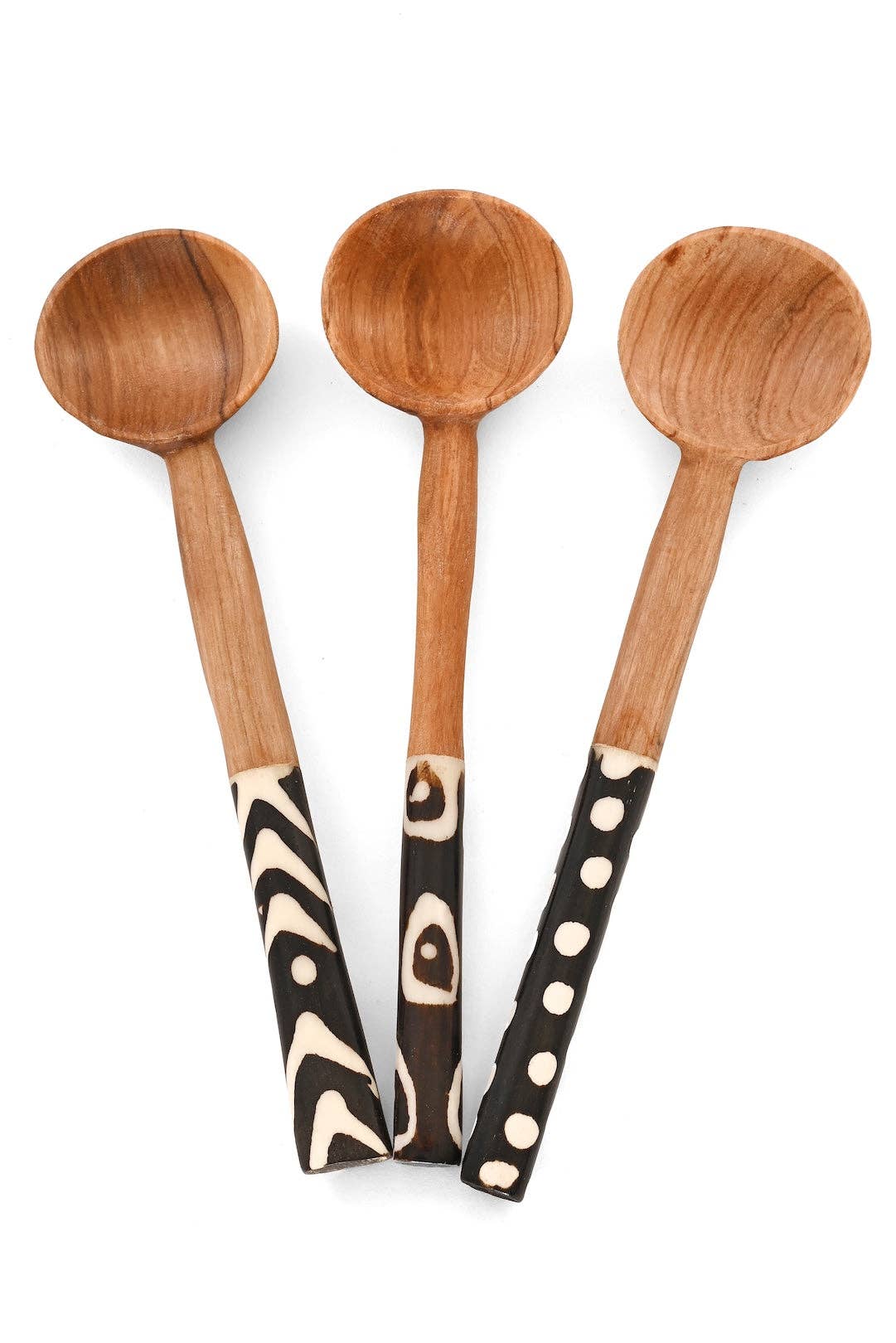 Hand Carved African Olive Coffee Spoon