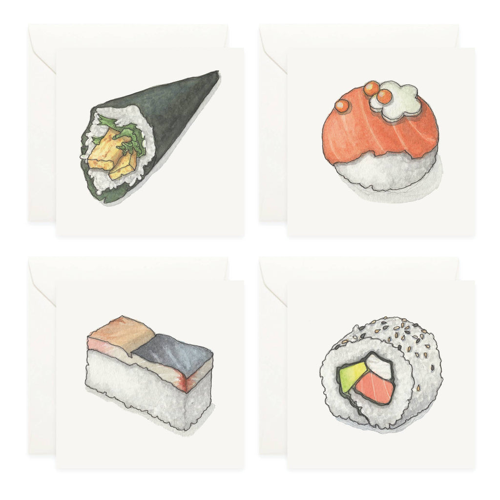 Mini Cards Set / Sushi . Maki