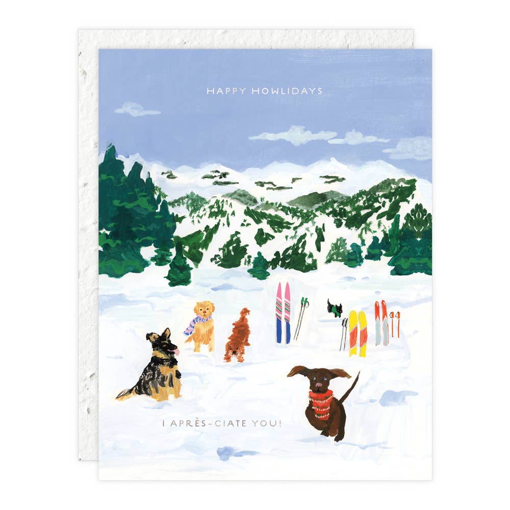 Skiing Pups - Holiday Card