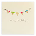 Birthday Bunting Card– Handfinished UK Real Pencil Shavings