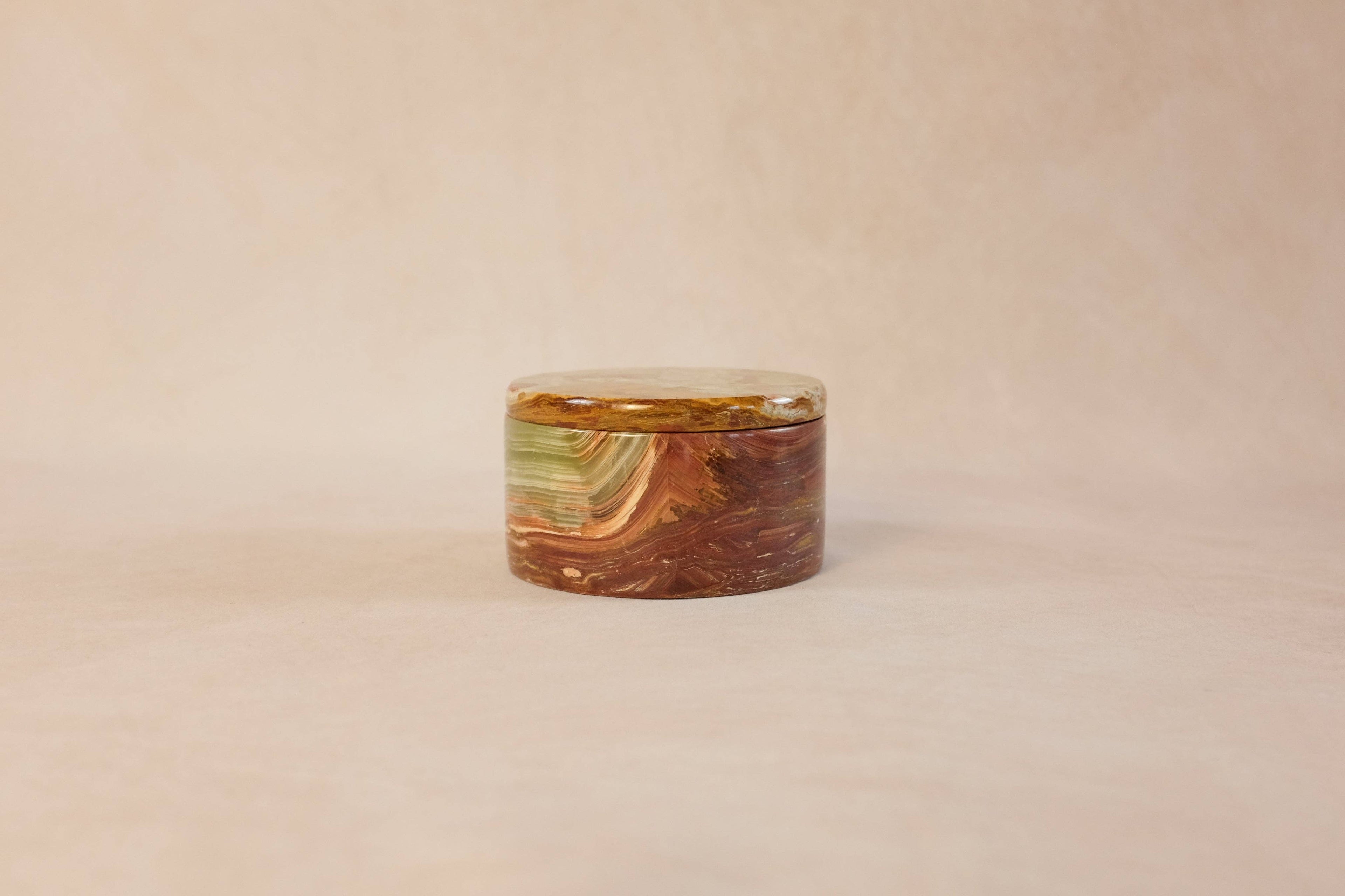 Small Trinket Box - Onyx Multi Green