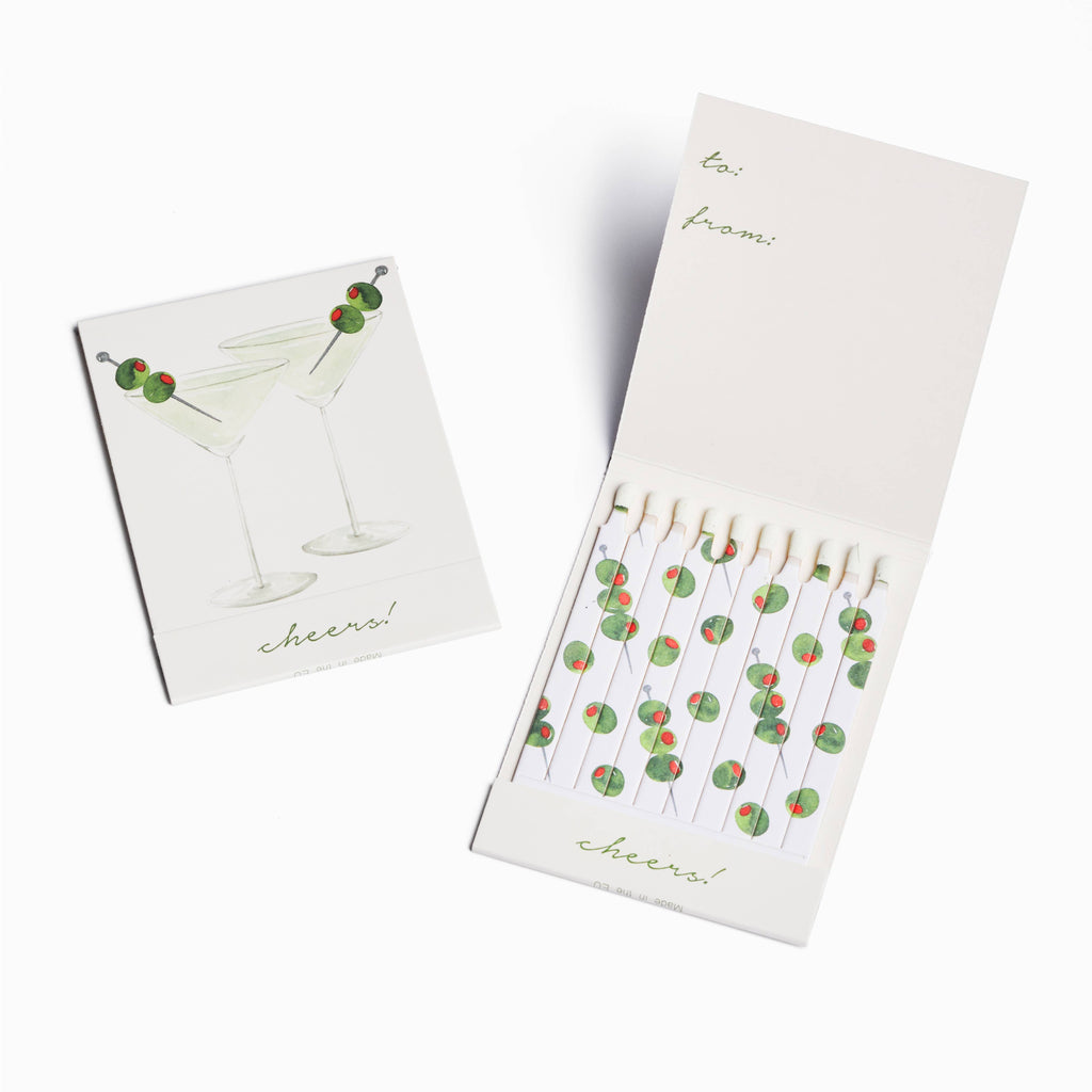 Cheers Martini Match Card® | Candle Matches