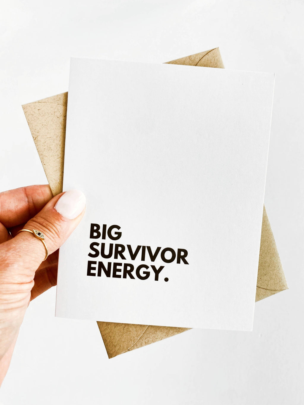 Big Survivor Energy Cancer Support Card Chemo Greeting Card