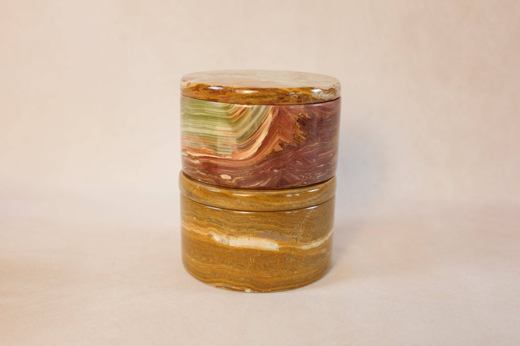 Small Trinket Box - Onyx Multi Green