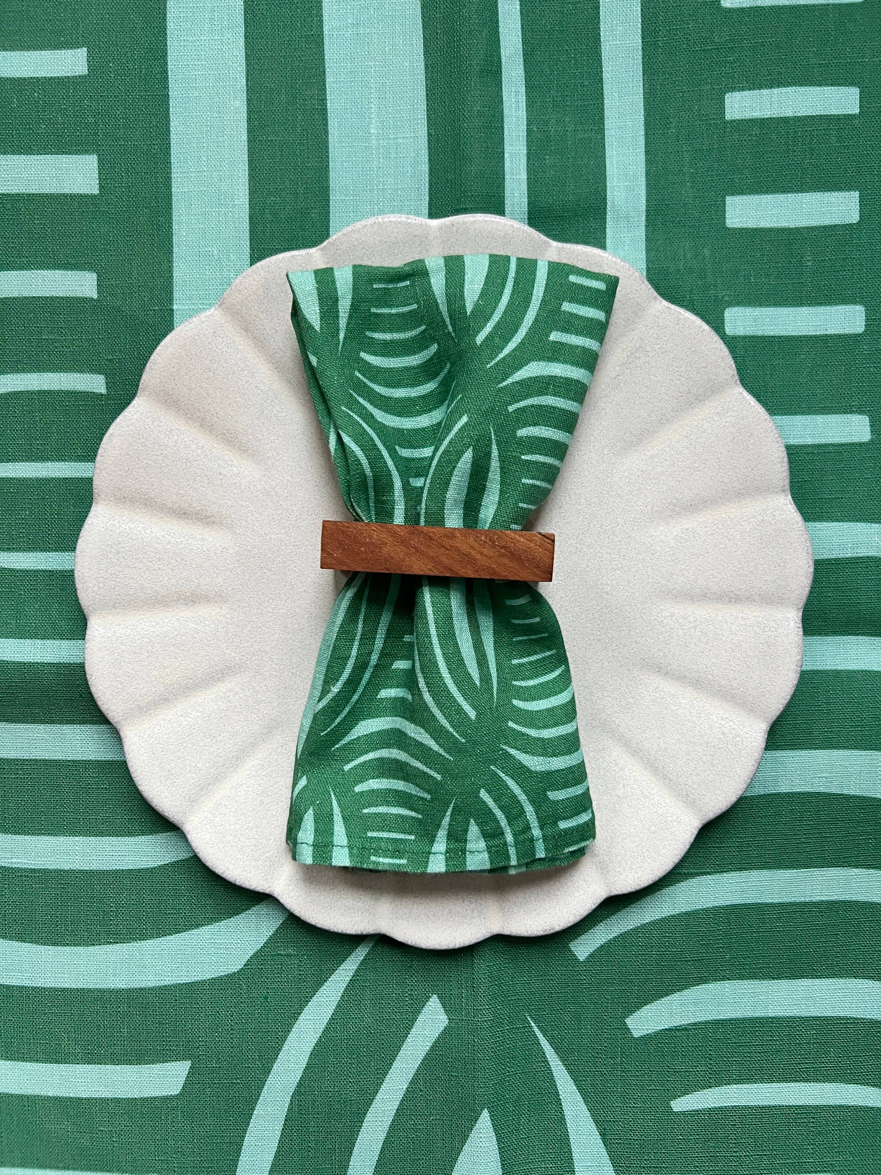 Summer Weave linen napkin, green, SET OF 4