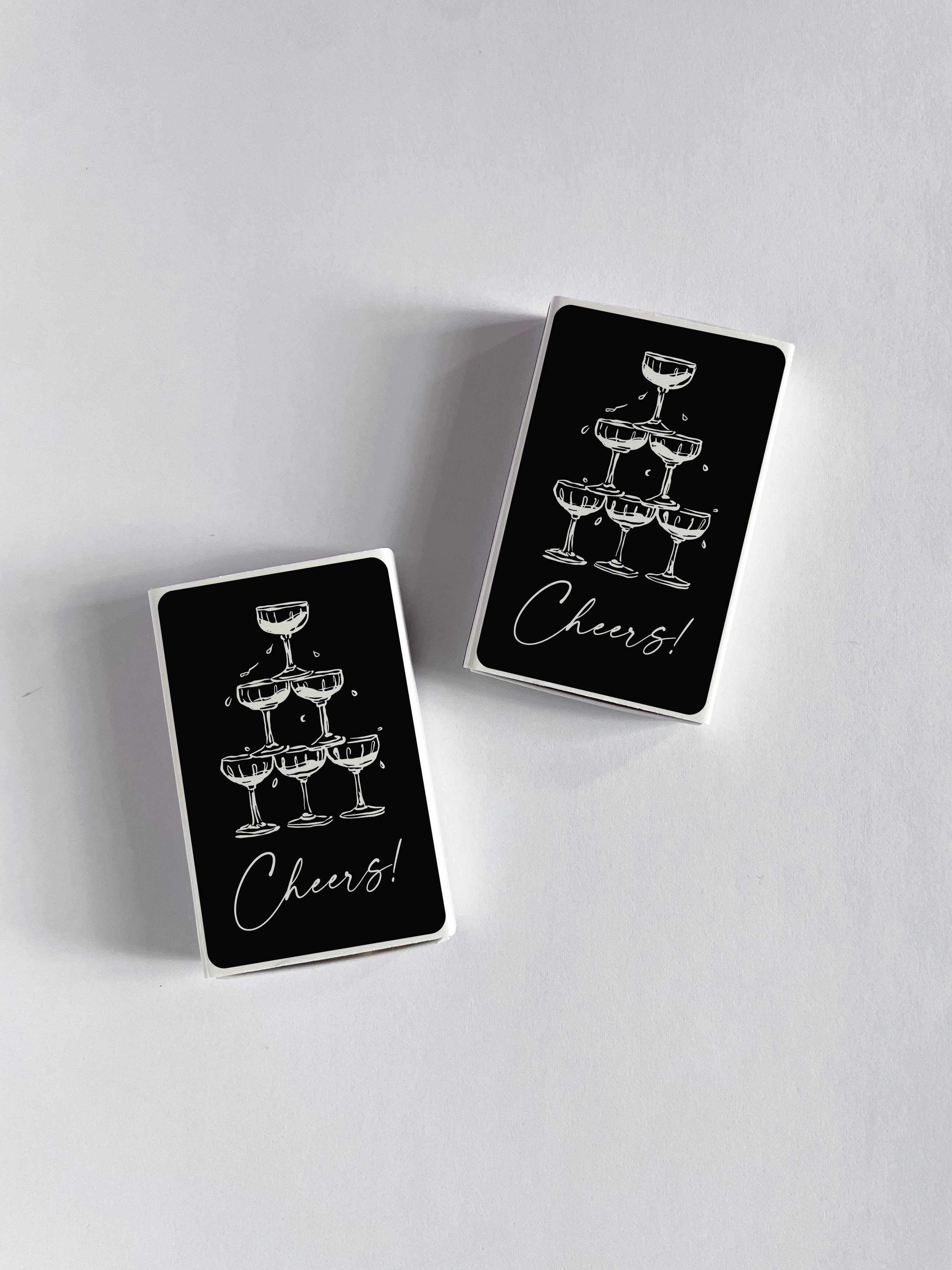 Cheers Champagne Tower Matchbook