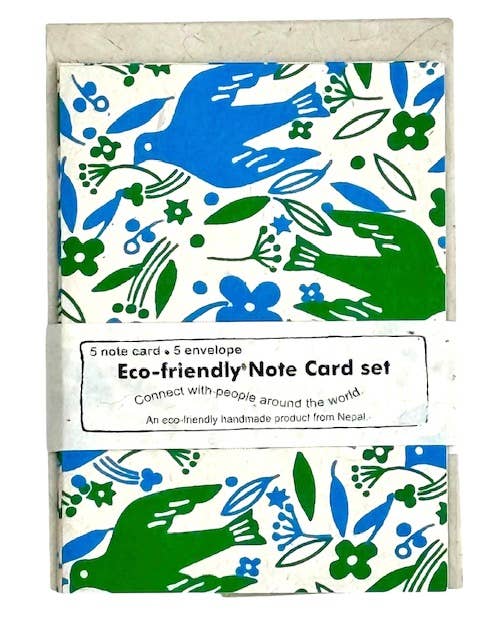 Stat A2 Peace birds, grn/blue 5+5