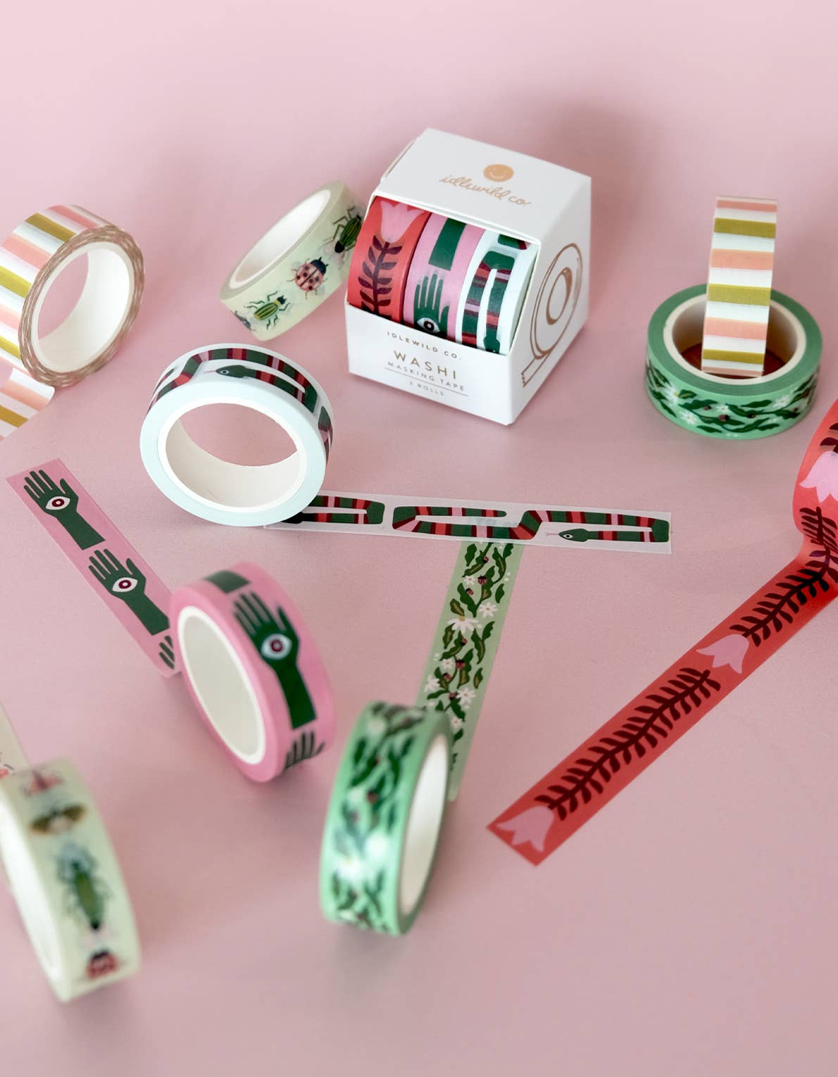 Washi Tape, Set of 3 | Entomologist Garden