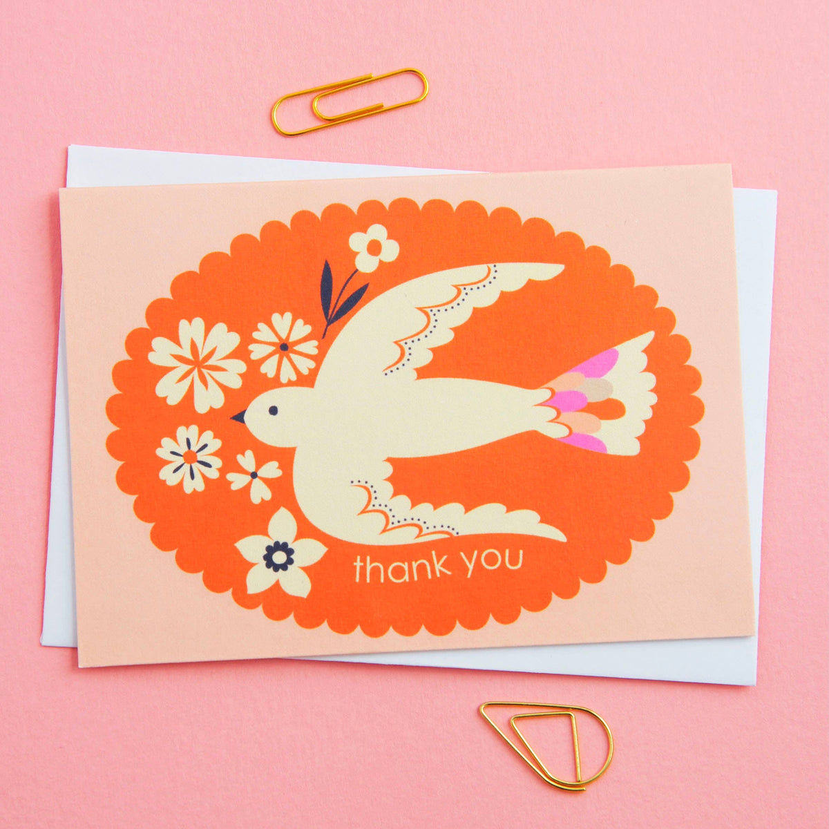 Birds & Borders Thank You Card Notecard set