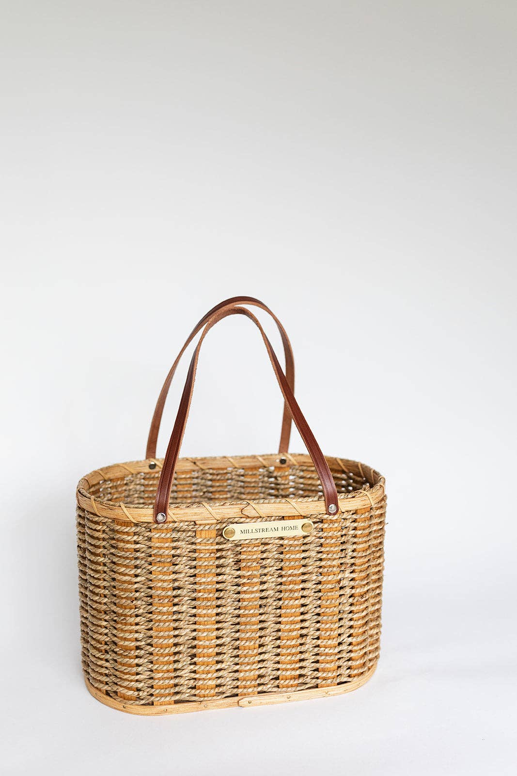 Braided Handbag Basket - Handwoven Amish Crafted