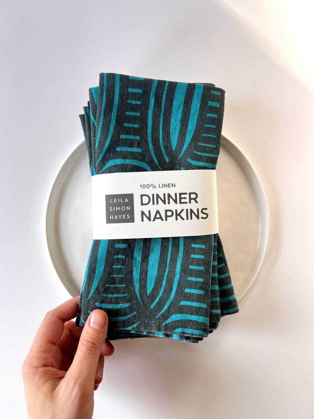 Summer Weave linen napkin, blue, SET OF 4