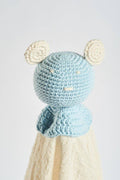 Organic Muslin Lovey Blanket Blue