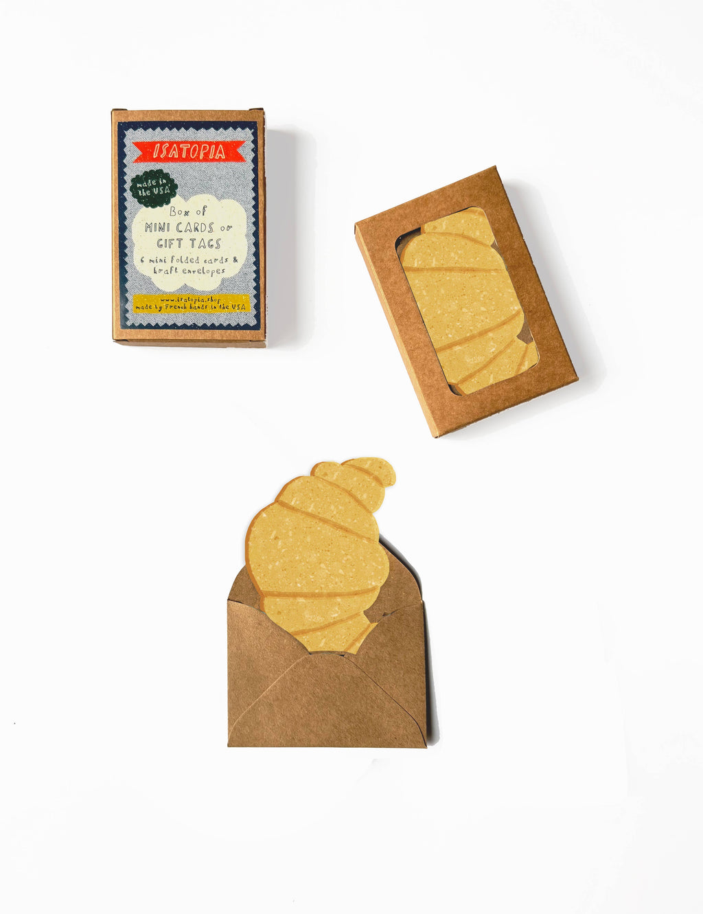 Croissant Mini Cards - box of 6
