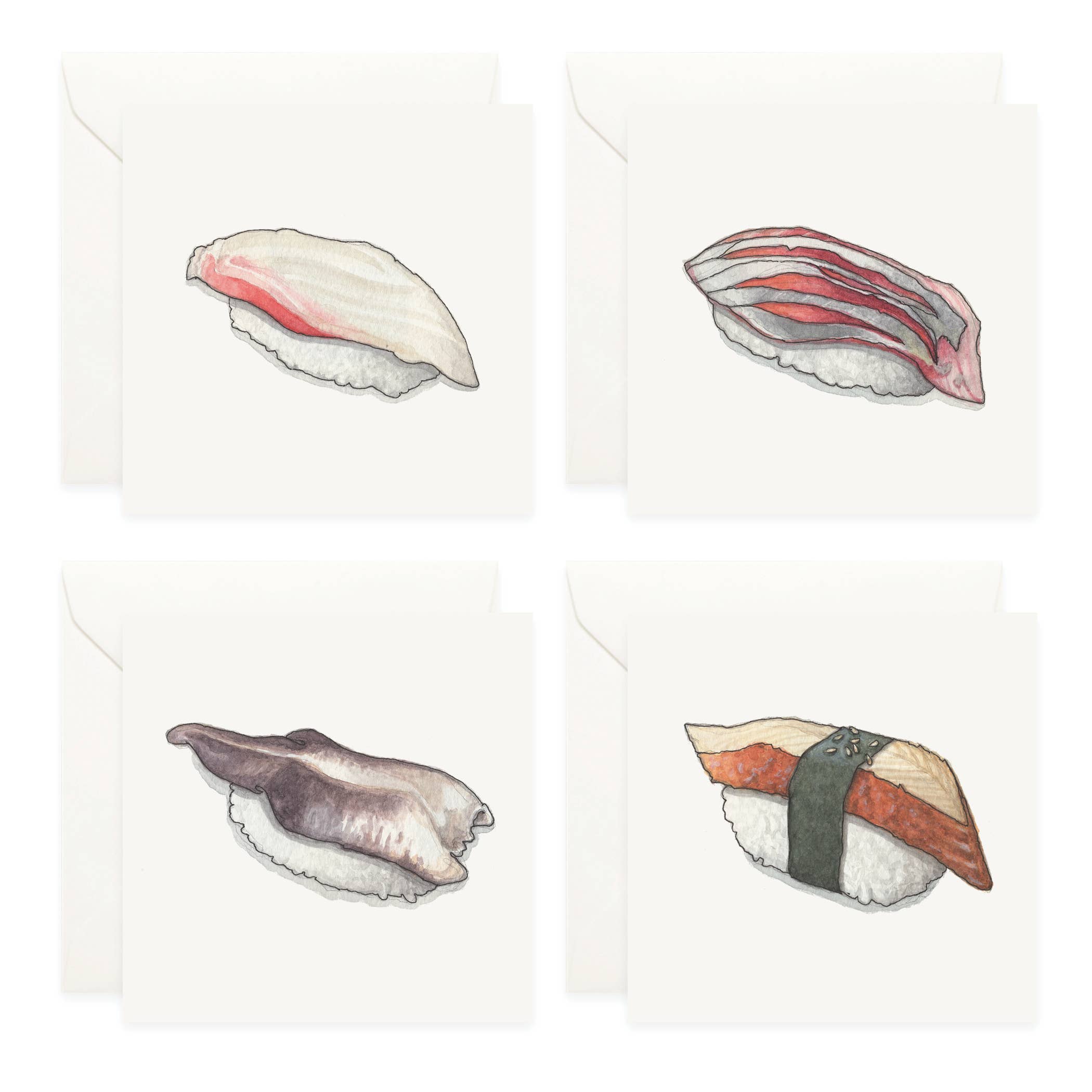 Mini Cards Set / Sushi . Nigiri