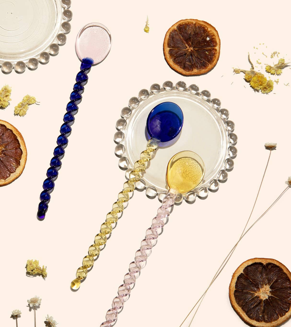 Glass stirring spoon 