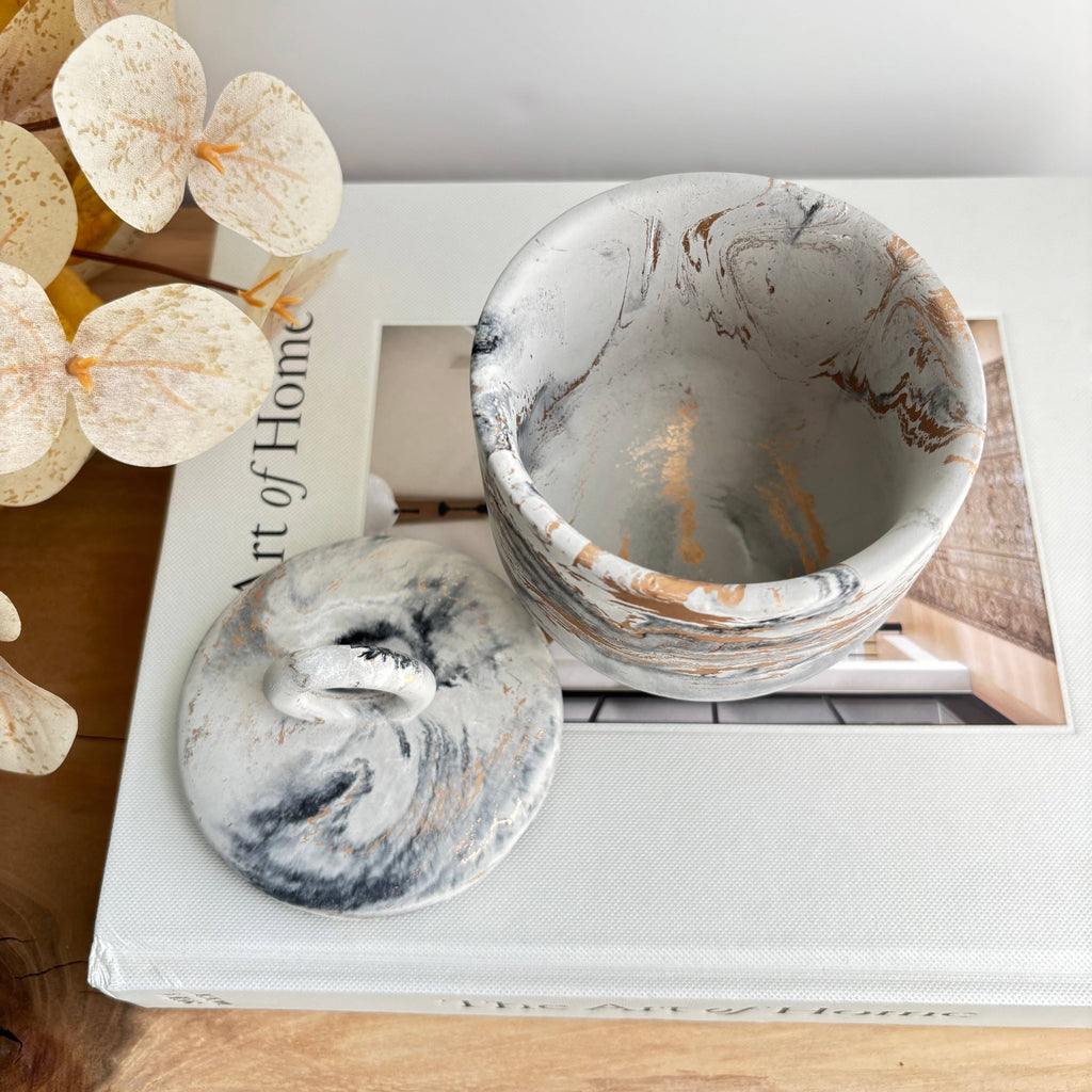 Calista - Vessel | Concrete Canister | Cotton Jar