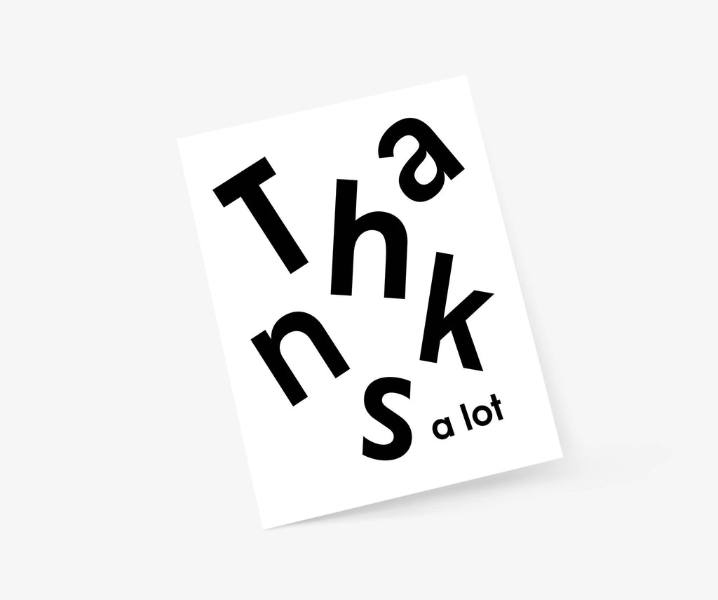 Thanks A Lot Scandi Thank You Greeting Card