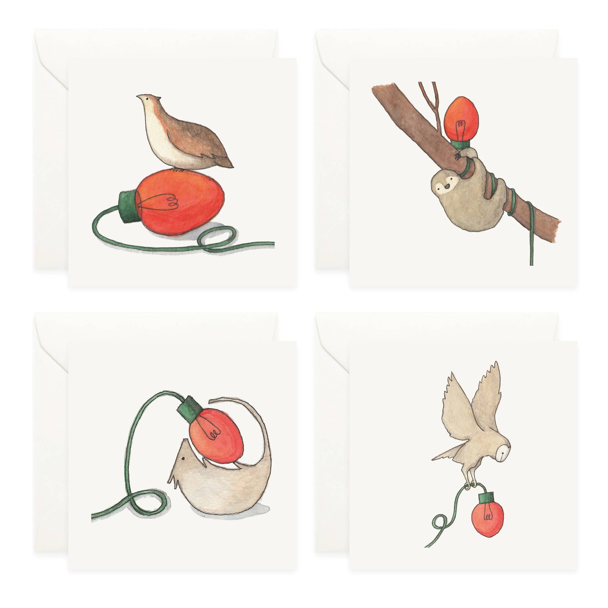 Mini Cards Set / Animals . Holiday