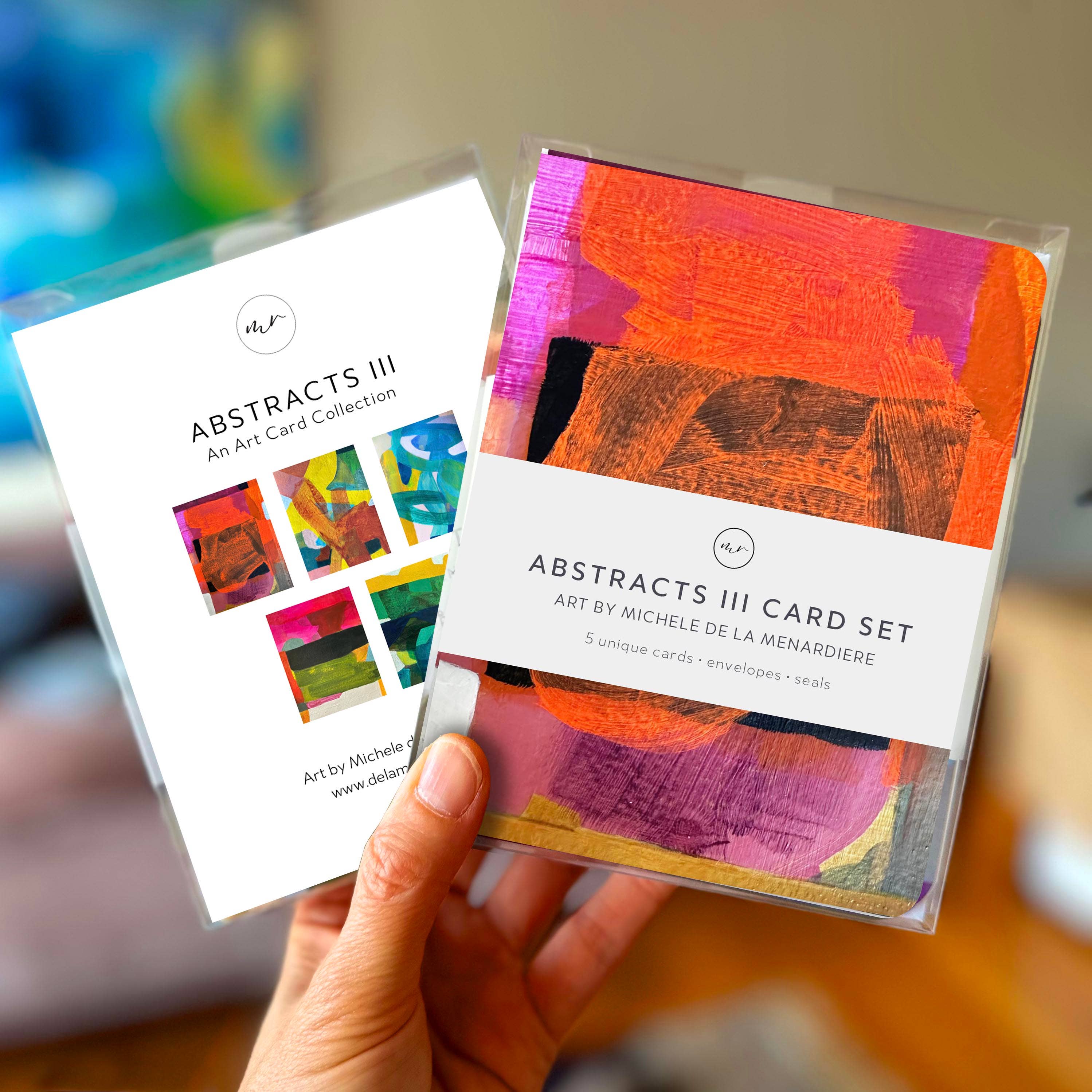Vibrant Original Art Card Set - Abstracts III (Set of 5)