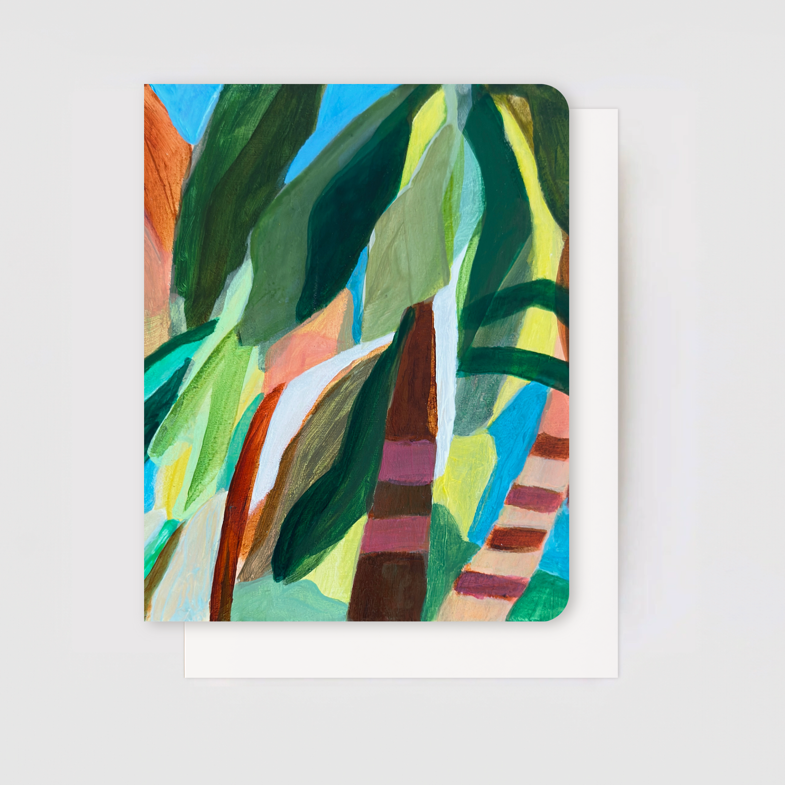 Travel-Inspired Abstract Art Card Set  – Paradise (Set of 5)