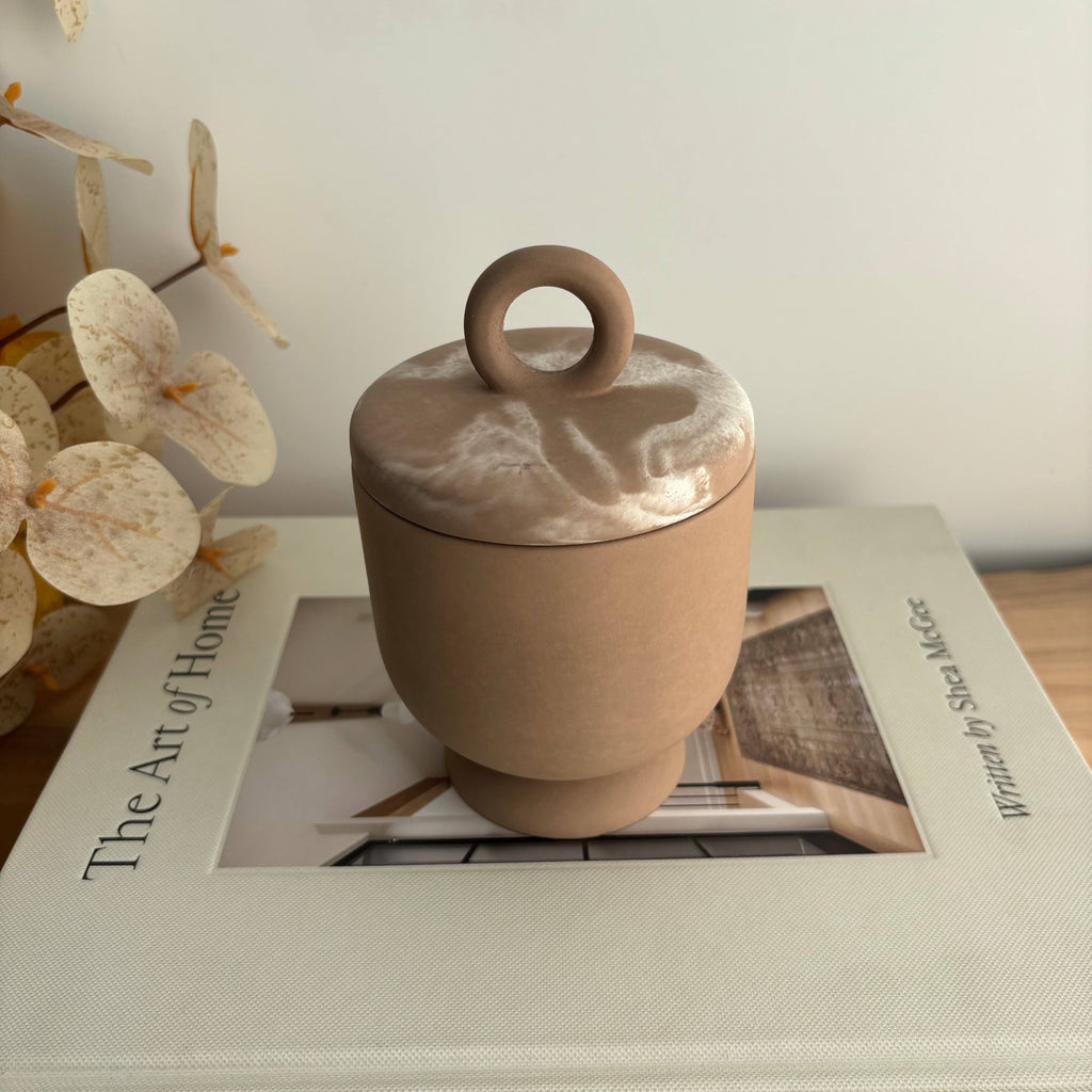 Calista - Vessel | Concrete Canister | Cotton Jar
