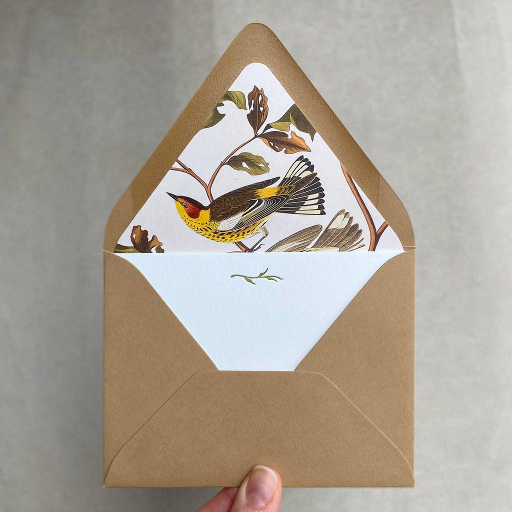 Golden Birds Letterpress Stationery Pack