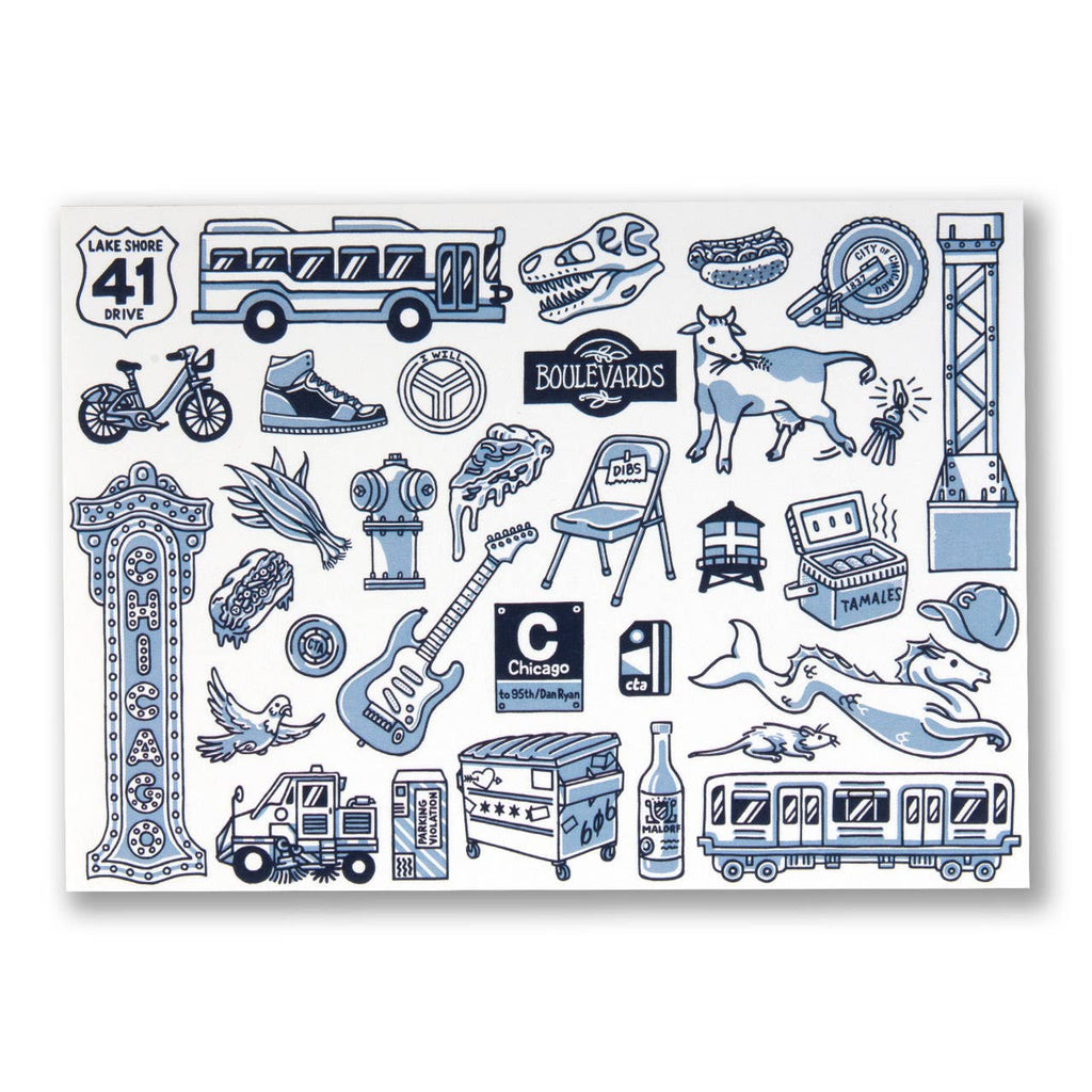 Chicago Icons Postcard