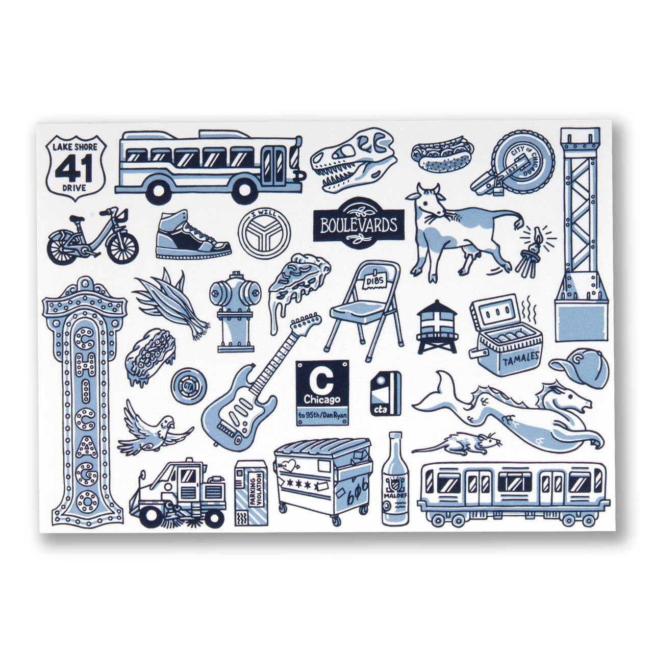 Chicago Icons Postcard