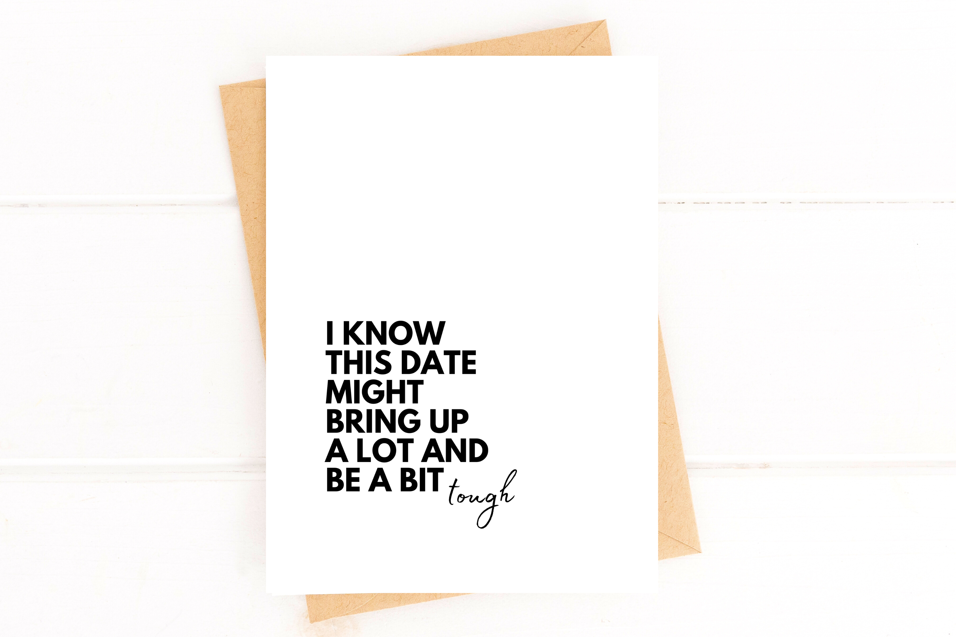 Loss Anniversary Bereavement Card Tough Date Sympathy Card
