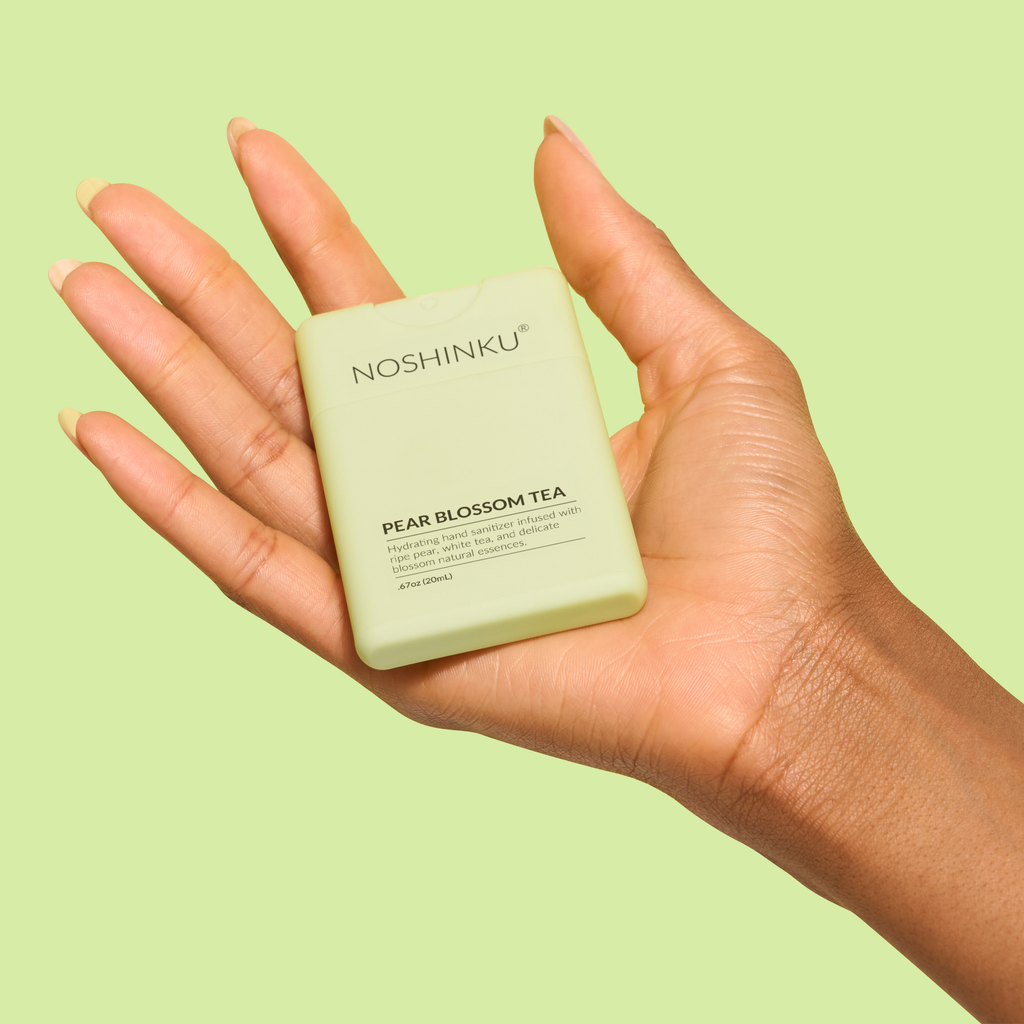 Refillable Pear Blossom Tea Hydrating Pocket Hand Sanitizer
