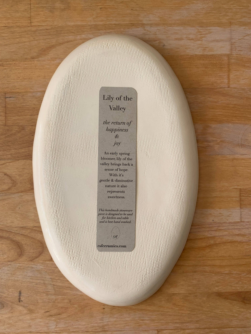 Oval Platter: Lily of the Valley
