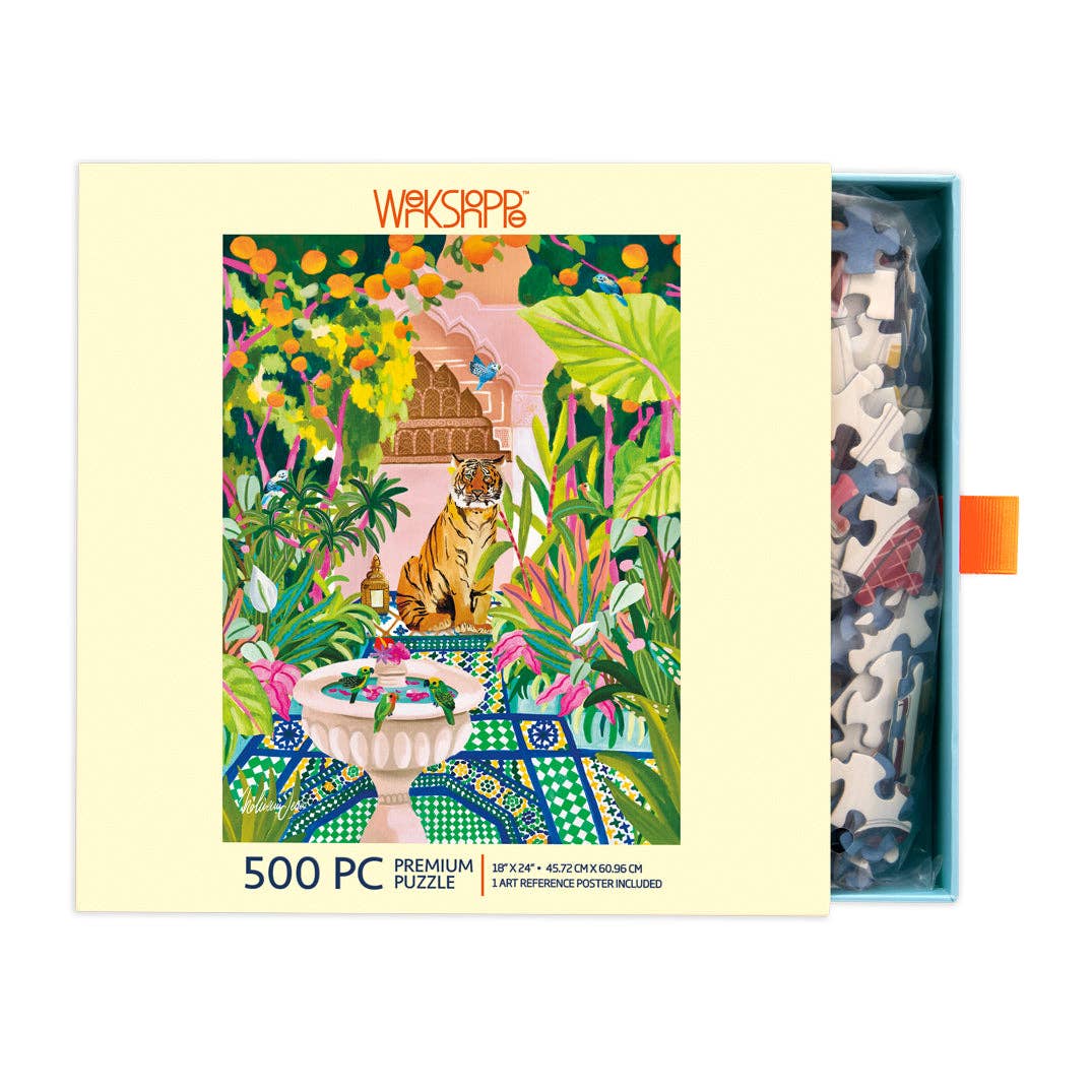 Peaceful Oasis and Tiger 500 Piece Puzzle