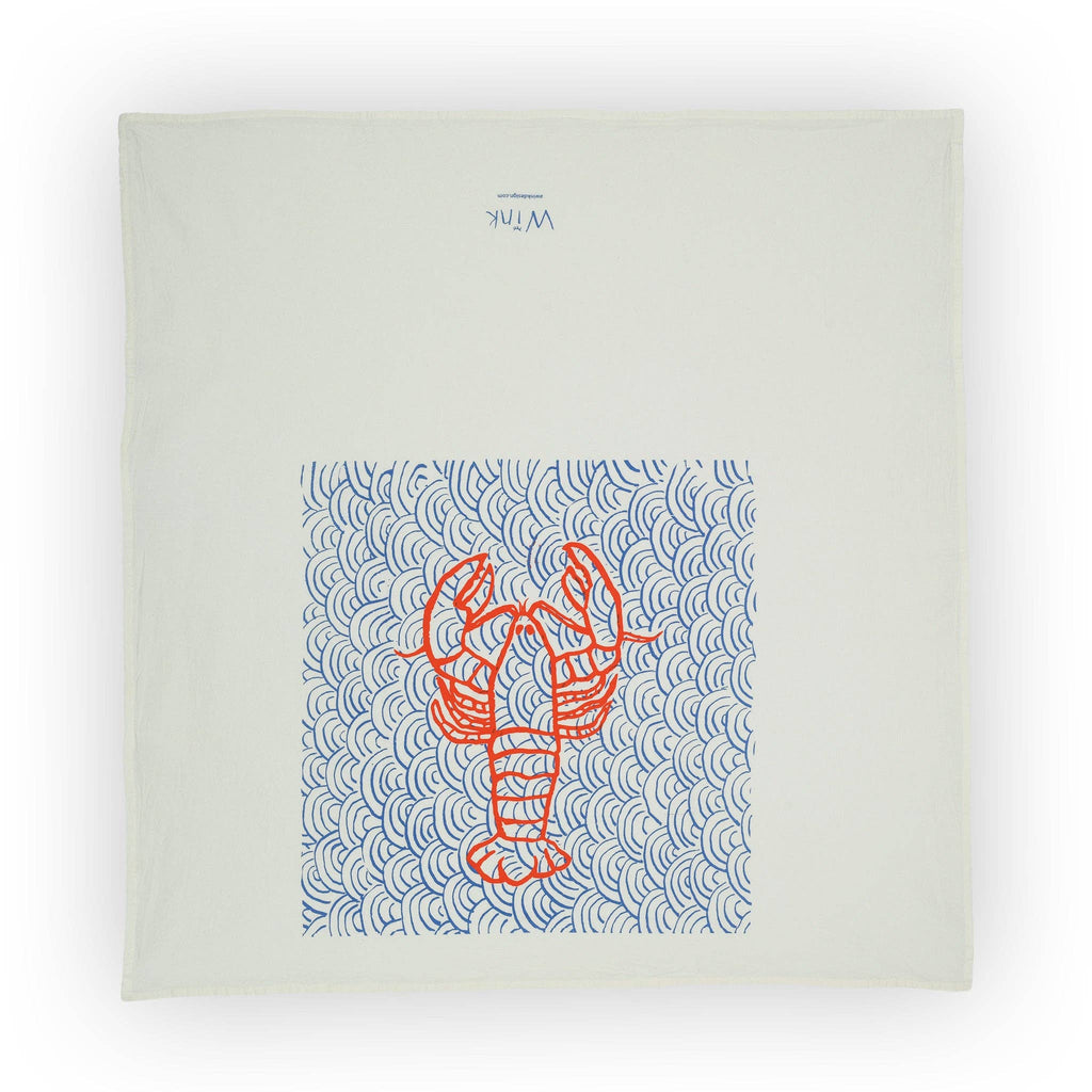 Lobster in the sea tea towel